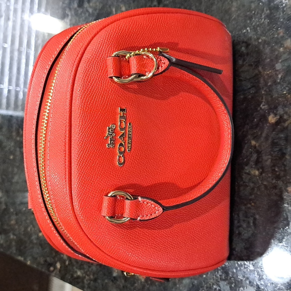 Coach Sydney satchel (red) handbag, crossbody, or shoulder bag